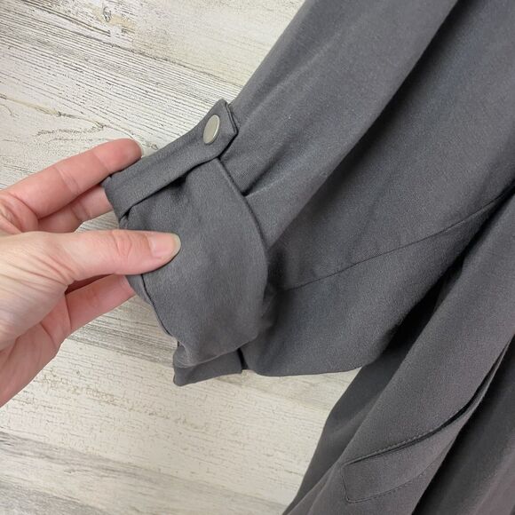 Torrid Jacket Jersey Knit Blazer Women’s 6X Open Front Gray 3/4 Roll-Tab - Picture 6 of 12